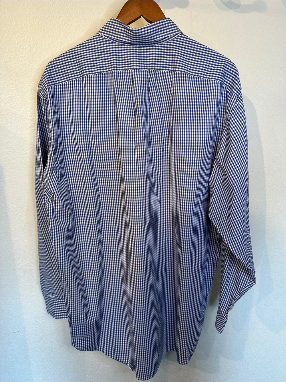Yarmouth Polo by Ralph Lauren Blue White Gingham Button-Down Shirt